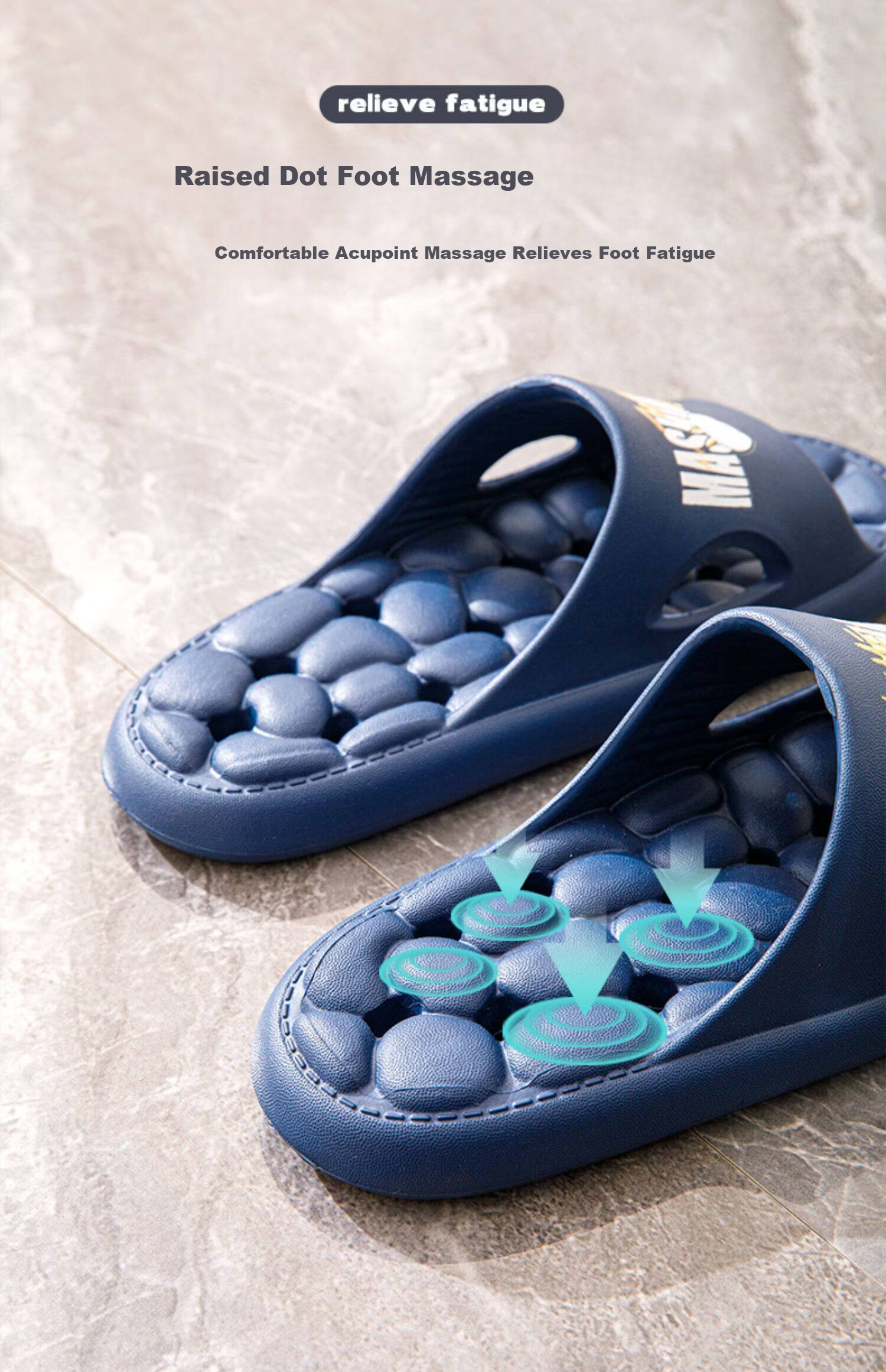 MashiMaro EVA Massage Quick-Dry Water-Draining Home Bathroom Shower Slippers for Men and Women 14