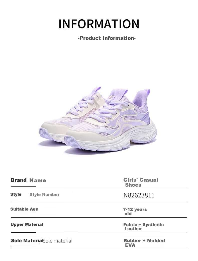 361° Kids Sports Shoes 2026 Summer Girls Lightweight Breathable Casual Dad Sneakers Pink Size 37 26
