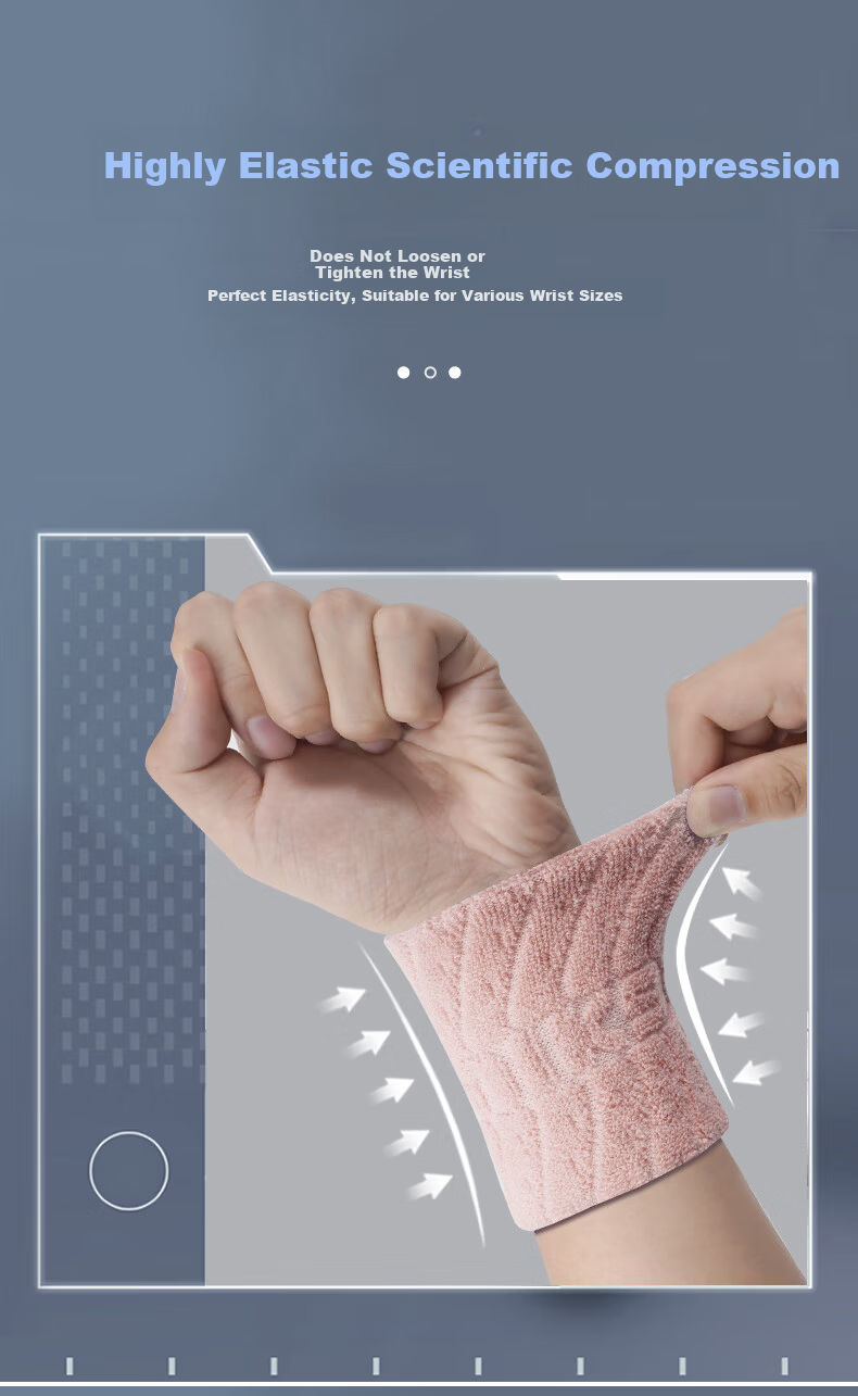 NAILEKESI N Sports Wristband Sweat-Absorbing Wrist Wrap for Badminton Basketball Volleyball Tennis Tendonitis Injury Support Pink 4