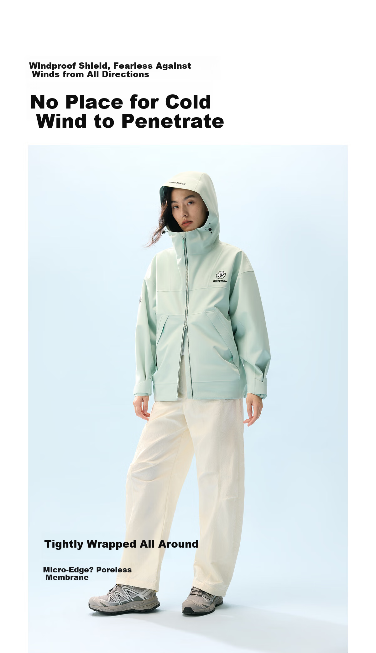 Panda Liu Yifei Style [Play Wild 2.0] Fluorine-Free Windproof Waterproof Durable Jacket for Men and Women Spring Summer B061 7