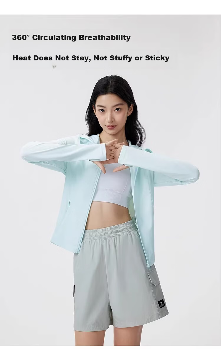 CAMEL Outdoor Original Yarn Sun Protection Jacket 2026 Spring Summer New Women's Ice Cool Breathable Silver Coated Brim Sun Protection Coat 1004 2
