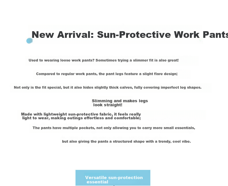 Zauo Korean Zauo Workwear Sun Protection Pants Flared Spring Summer New High Waist Slimming Flare Pants UV Protection Casual Pants 3
