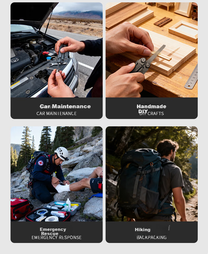 WeiZhiWei KaiTuo Silver Outdoor Home Multifunctional Folding Knife Emergency Rescue Pliers Portable Swiss Army Knife 3