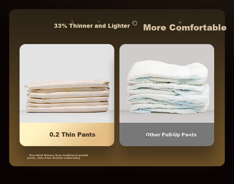 Aishule Ultra-Thin Close-Fitting Adult Pull-Up Diapers L10 Pieces Deodorizing Antibacterial Seamless Lightweight Underwear-Style Diapers 5