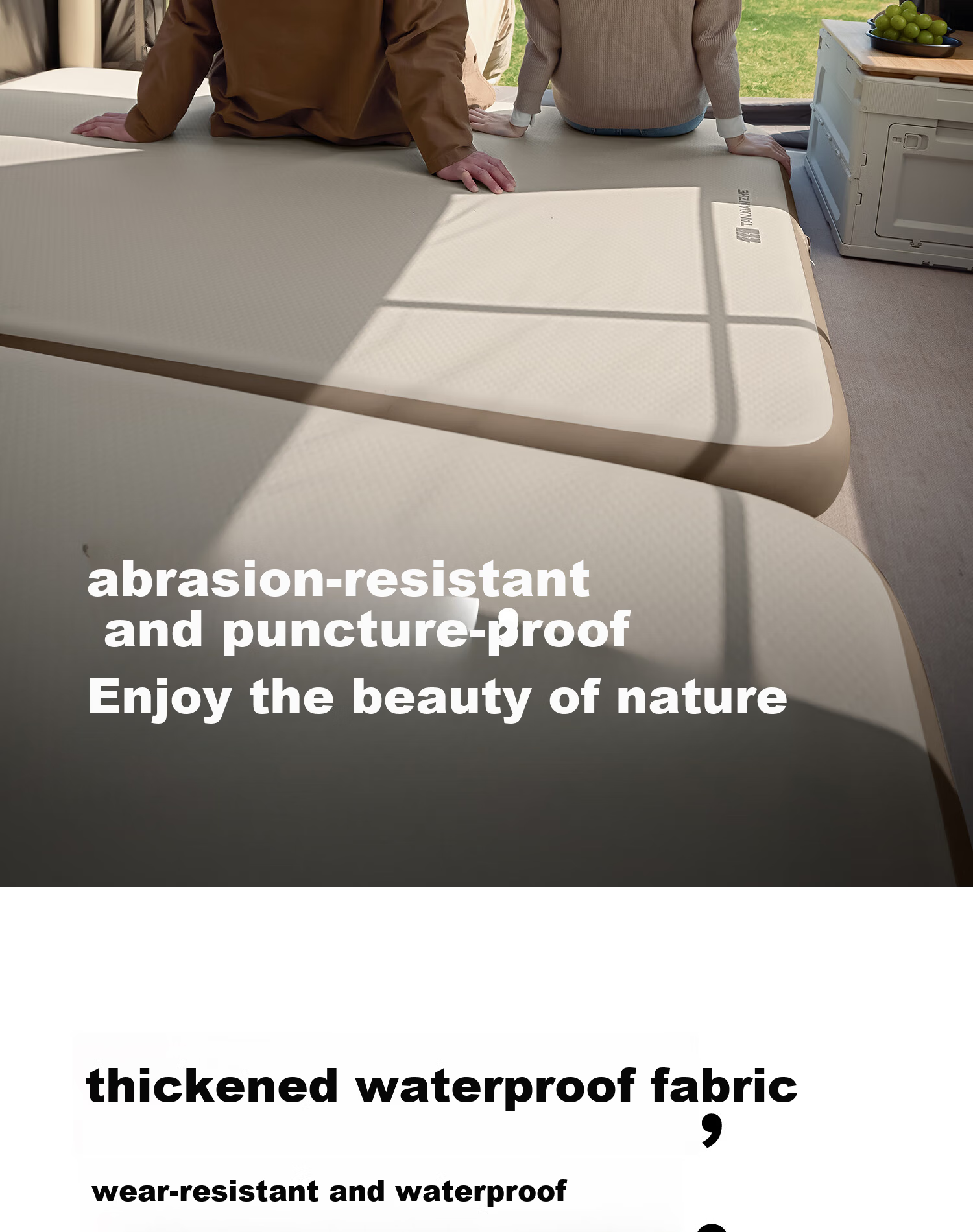 Explorer Inflatable Air Mattress Brushed Air Cushion Outdoor Camping Tent Home Sleeping Pad Elastic Fiber Cloud Bed 9