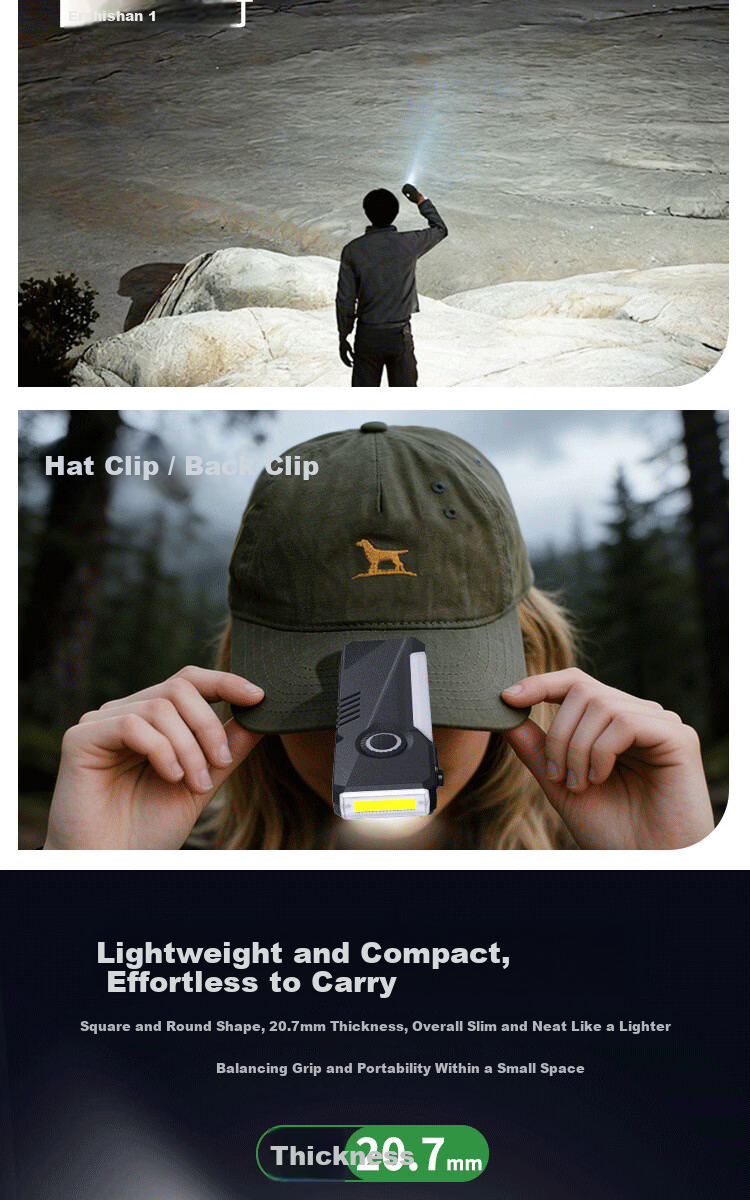 Cavalry High-Power Multifunctional Portable Flashlight Laser UV Long Battery Life Side Light EDC Slim Lightweight Magnetic Work Light 3