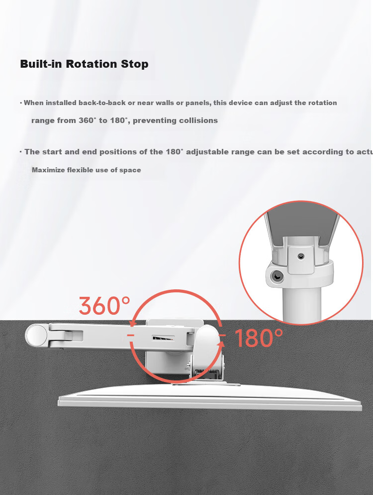 ERGOTRON LX PRO Desktop Monitor Arm Adjustable Lift Mechanical Arm 45-682-290 Bright White 10