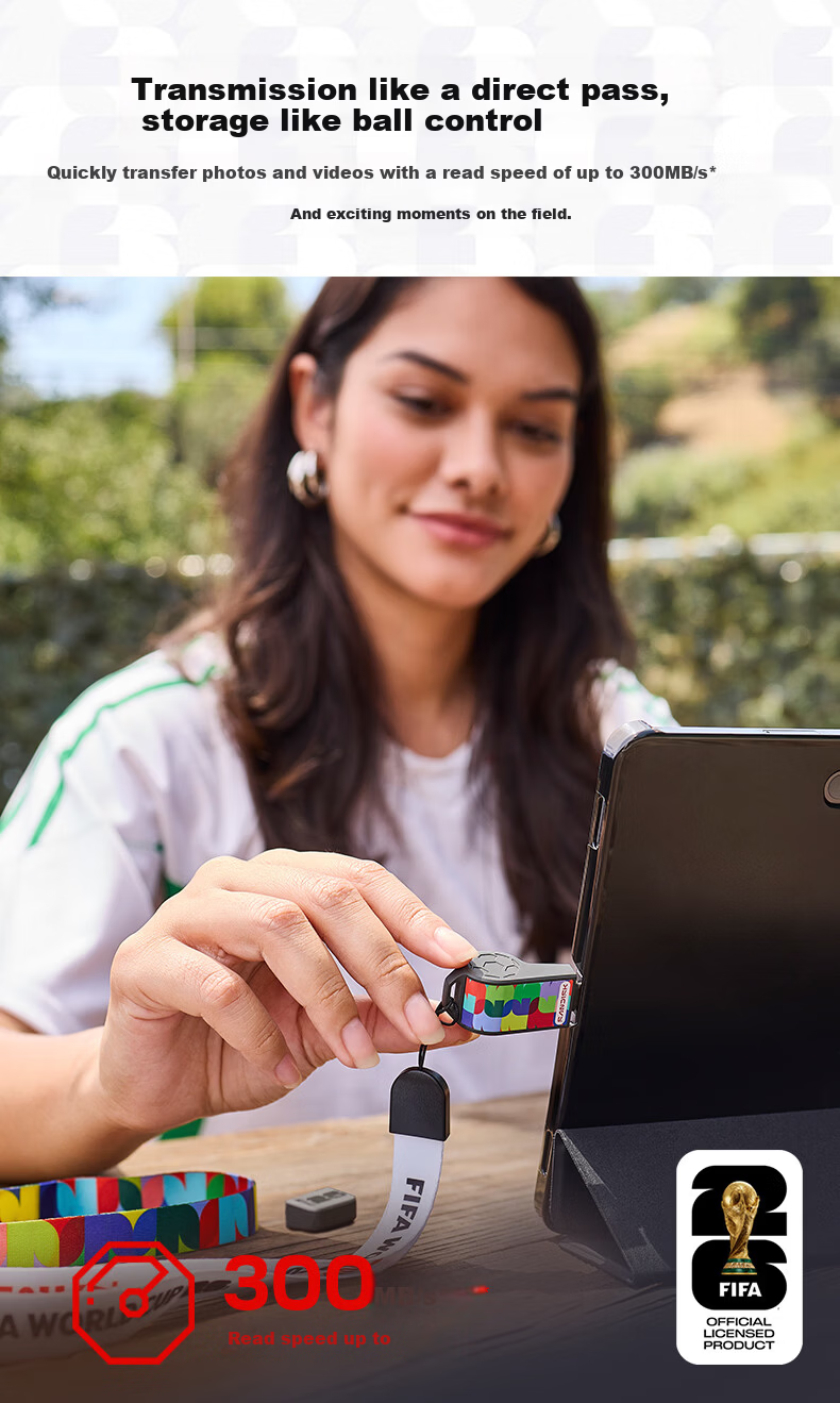 SanDisk 64GB Type-C USB 3.2 Flash Drive FIFA World Cup 2026™ Global Authorized Edition 300MB/s Read Speed Compatible with Mobile Phones, Computers, Tablets USB Drive 2