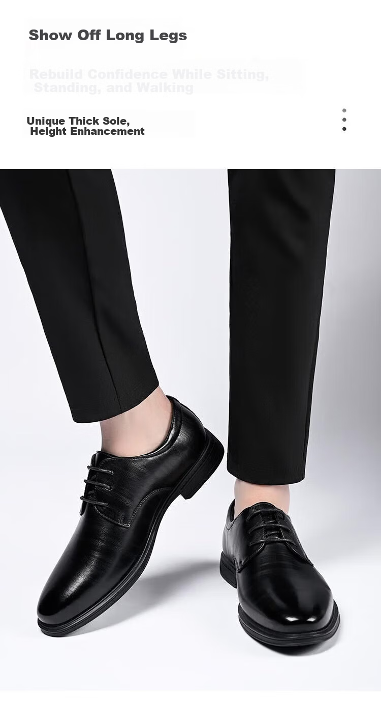 Hengyuanxiang Men's Business Casual Lace-up Derby Dress Work Wedding Shoes J6325 Black 41 9
