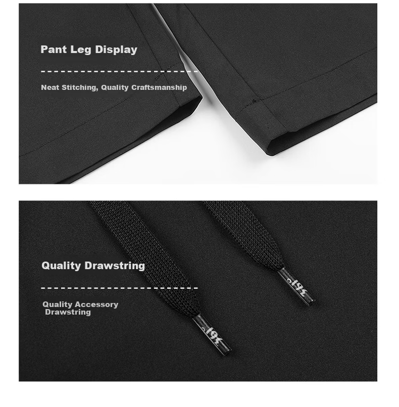 361° Men's Sports Pants, Spring And Summer Sun Protection Cool-Feeling Quick-Dry Pants, Straight-Leg Trousers, 632520702F, Super Black, XL 19