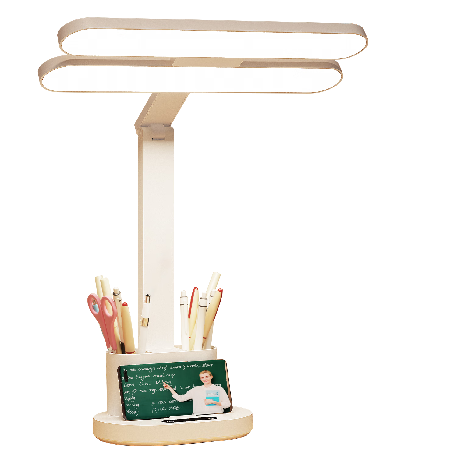 Jingqian Desk Lamp Eye Protection Study Reading Light Children's Eye Protection Lamp Student-Specific Reading Writing Rechargeable Desk Lamp for Work Table And Office Lighting