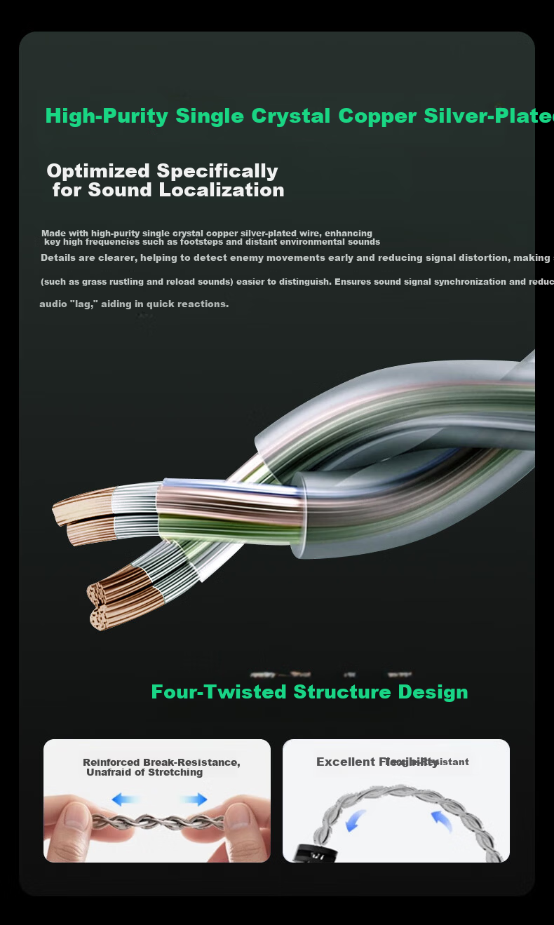 MICROKIA 2026 New In-Ear Gaming Earphones Wired Esports Headset Delta Champion Recommended FPS Positional Audio for PC 8