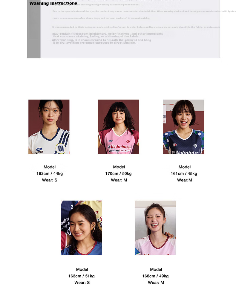 KUMPOO Women's Badminton Short Sleeve Quick-Dry Sports Jersey Crying Center Collaboration Competition Shirt ACT261608-Dark Blue XL 5