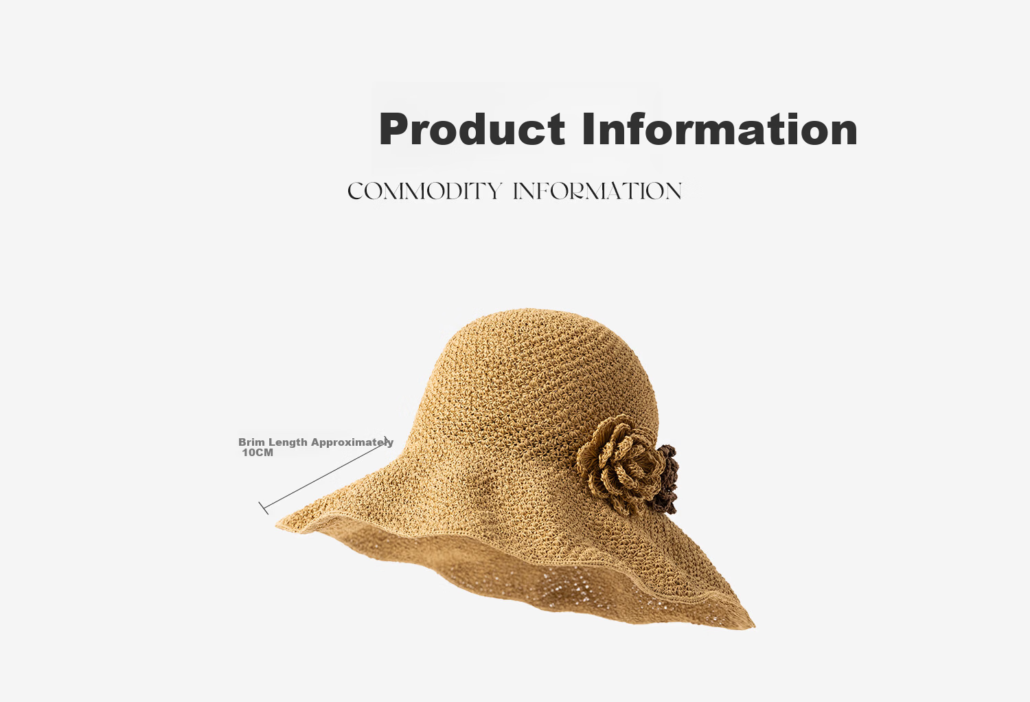 FANCET Women's Hand-Crocheted Straw Hat Spring Summer French Elegant Beach Vacation Floral Foldable Sun Hat 14