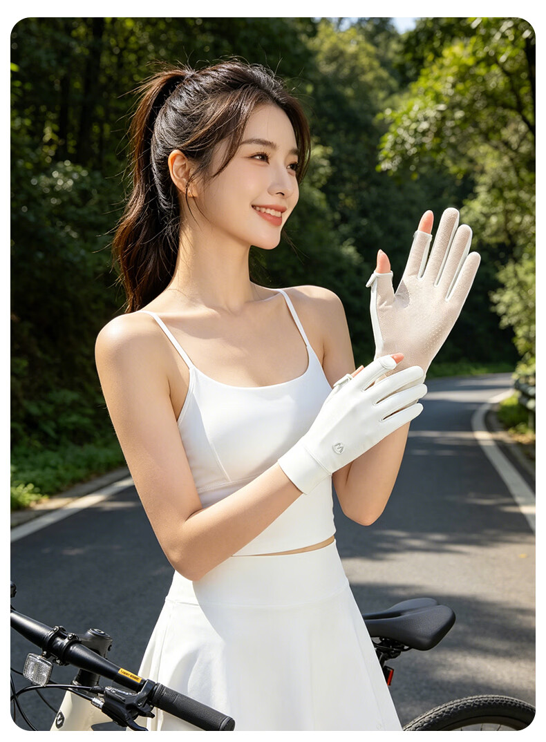 Cartelo Crocodile Women's Sunscreen Gloves Summer UV Protection Outdoor Cycling Driving Sunshade Non-slip Thin Breathable Touchscreen Gloves for Women 19