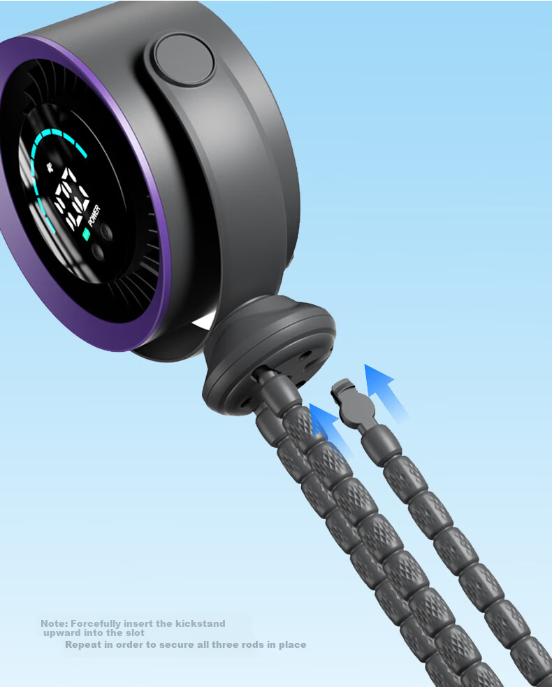 AUX Baby Stroller Mini Octopus Folding Desktop Portable Handheld USB Fan Baby Special Outdoor Cooling Essential Long Battery Life 30