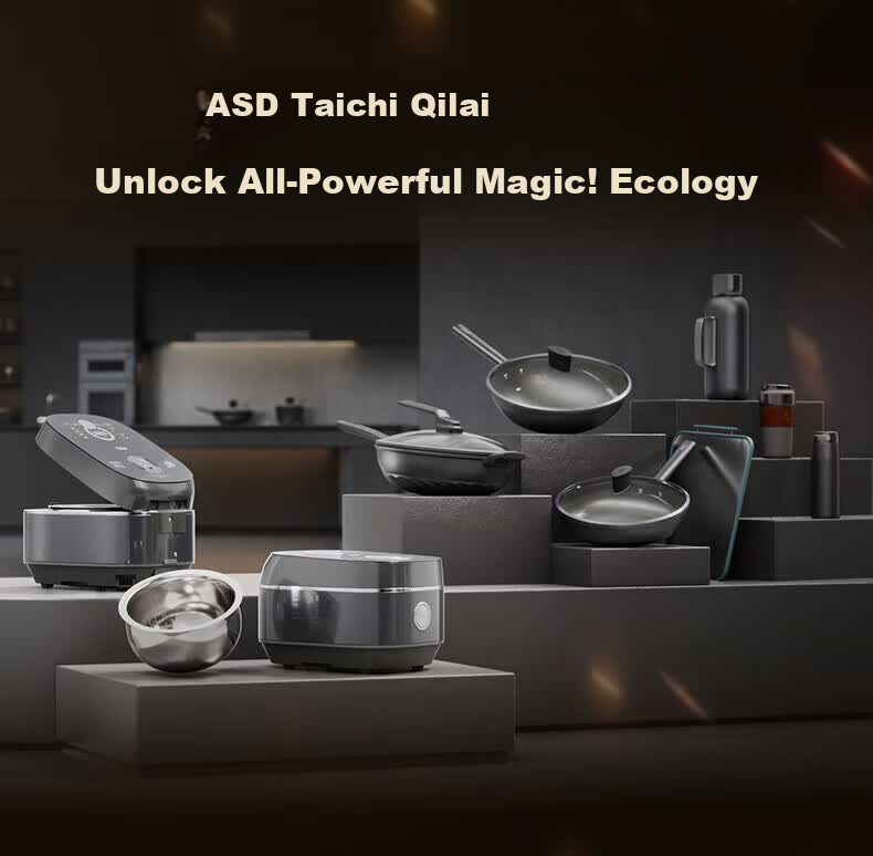 ASD Pure Titanium Wok Non-Stick 32cm Frying Pan Fluorine-Free Coating Gas and Induction Cooker Compatible 2
