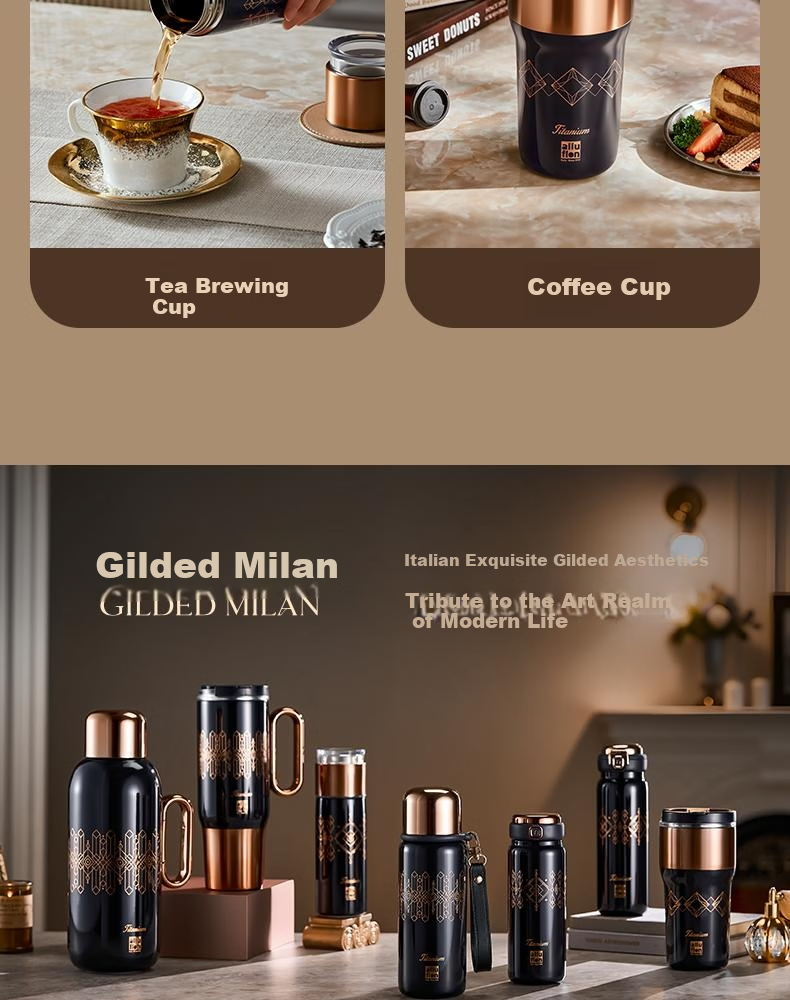 Alluflon Arufulun Pure Titanium Insulated Tea Infuser Business Gift Bullet Cup 560mL 21