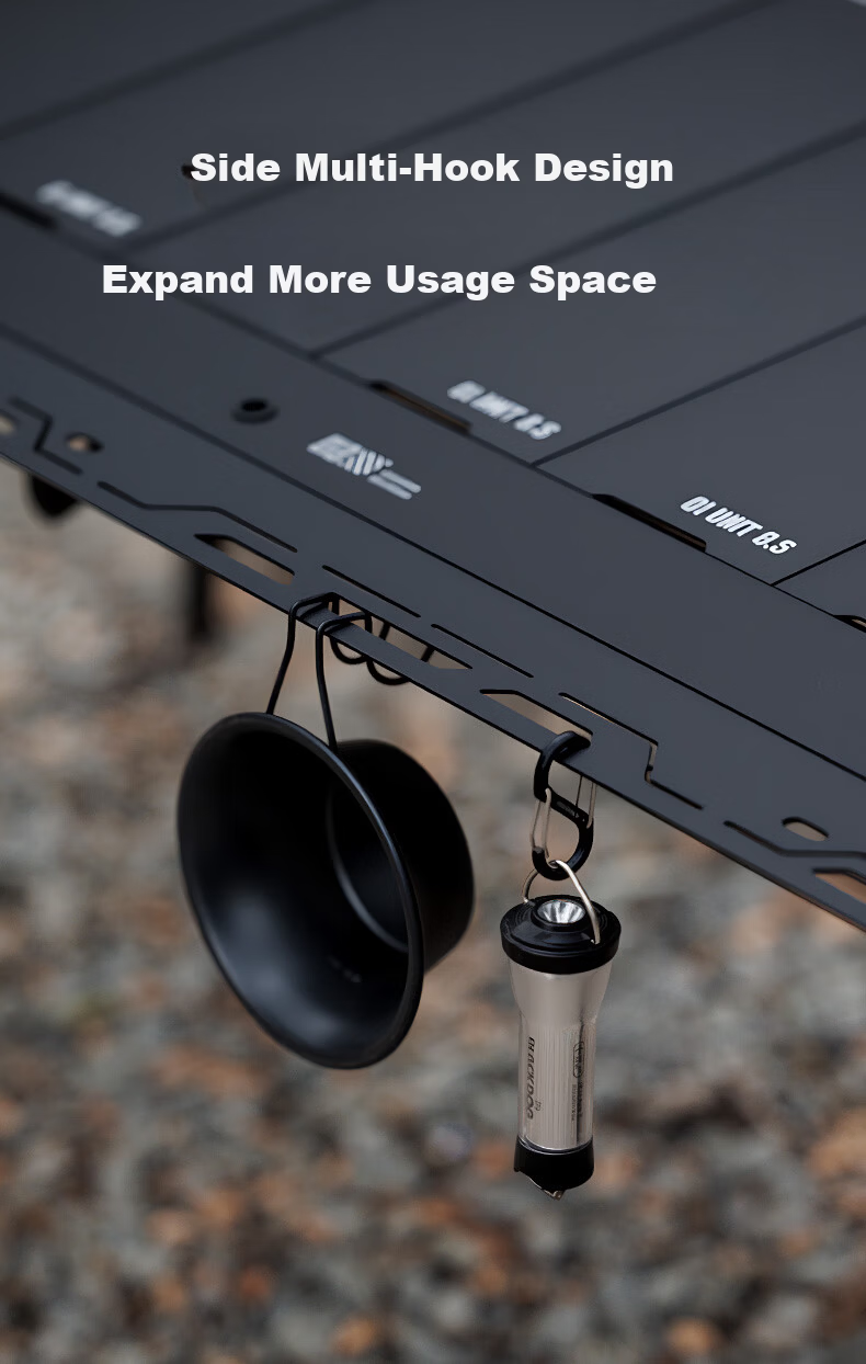 Black Dog Aluminum Alloy Tactical Camping Table Five-Unit Folding IGT Outdoor Portable Camping Table 7