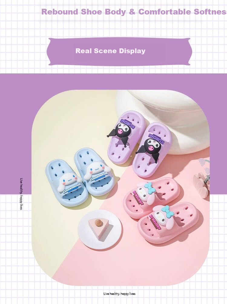 Ganmai Children's Slippers Girls Summer Sanrio Cinnamoroll Quick-Dry Bathroom Sandals Boys 180 8