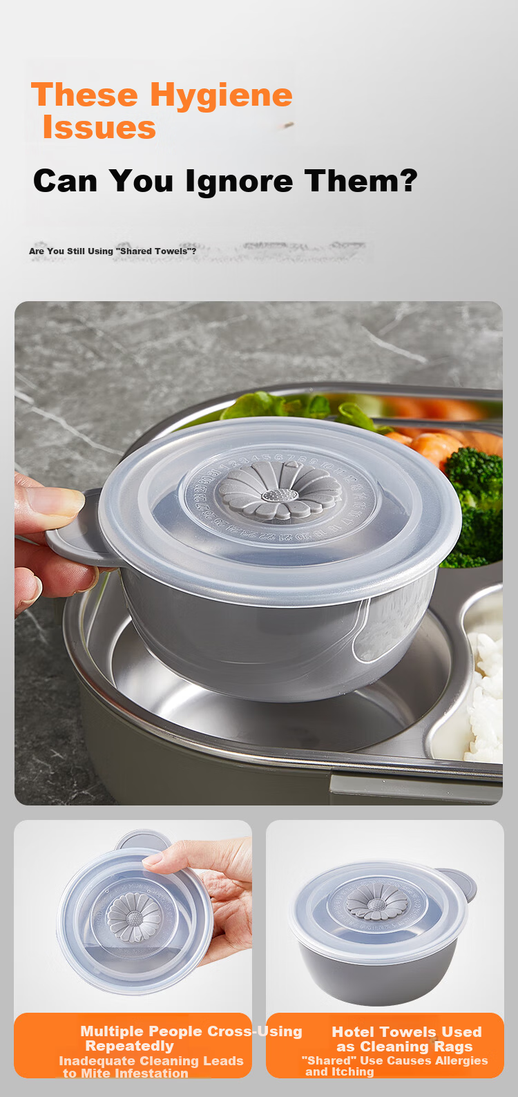 JD Original Lunch Box, 316L Stainless Steel, Suitable for Microwave Heating, Extra Large Capacity 2.4L, with Chopsticks And Spoon + Insulated Bag 9