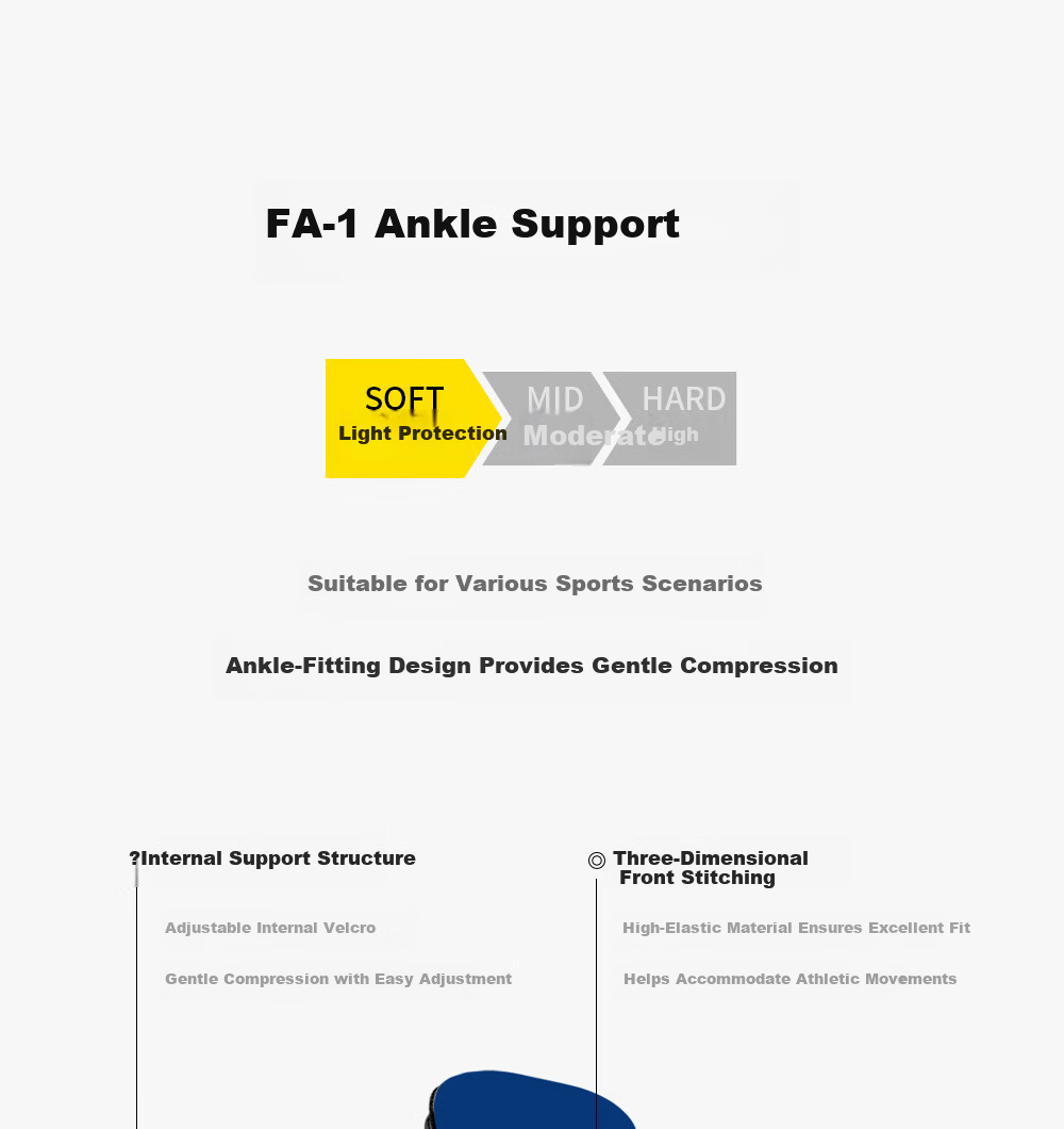 ZAMST Sports Ankle Support Lightweight Breathable Non-Slip Ankle Brace for Basketball Volleyball Badminton Running Football Fitness FA-1 2