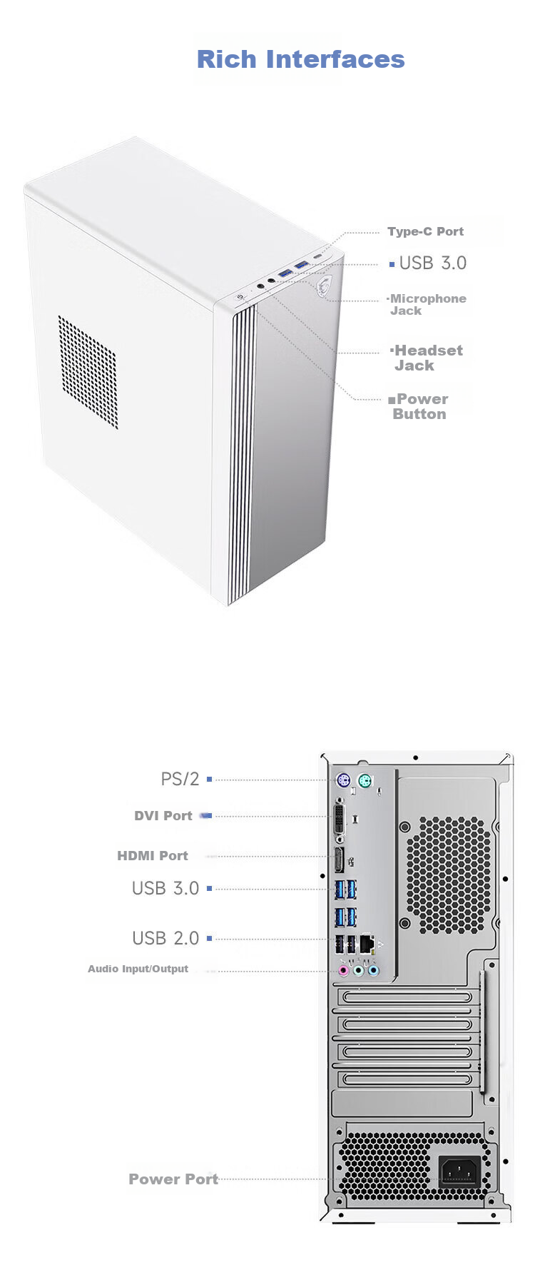 MSI P60 16GB+512GB Business Desktop Computer R7-5700G AMD Certified Designer Workstation Enterprise Purchase with National Subsidy 2