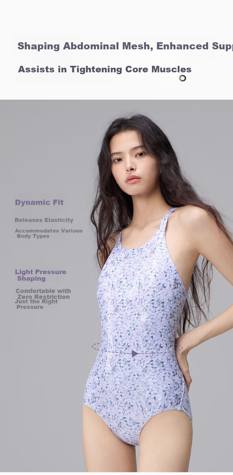 Keep Women's One-Piece Triangle Slim Fit Fashionable Hot Spring Swimming Suit 681 Moonlight White L 6