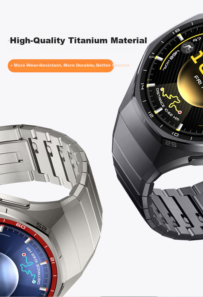 Weiqiantu [Pure Titanium Metal] Compatible with Huawei GT5 Pro Watch Strap / Dedicated Interface / Pure Titanium Metal Watch Band for Huawei GT5 Pro Watch, 46mm Men's Business Wristband 1