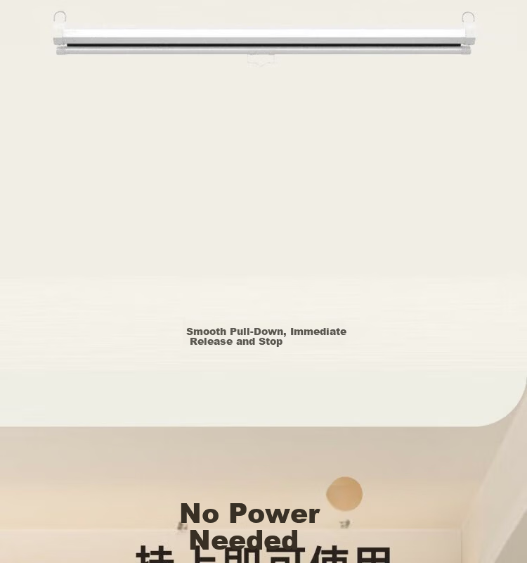 Ganyi HD Manual Self-Locking Projection Screen White Fiberglass C100 100-inch 16:9 for Home Office Education Hidden Ceiling Wall Mount Compatible with XGIMI, JmGO, Dangbei, Epson 6