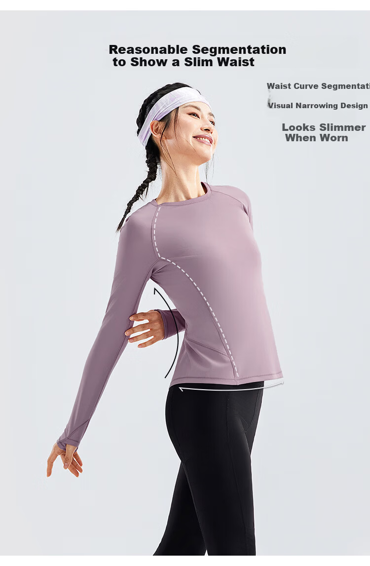 Toread Women's Quick-Dry Outdoor Breathable Lightweight Moisture-Wicking Long Sleeve T-Shirt for Spring and Summer Running Hiking Base Layer 10