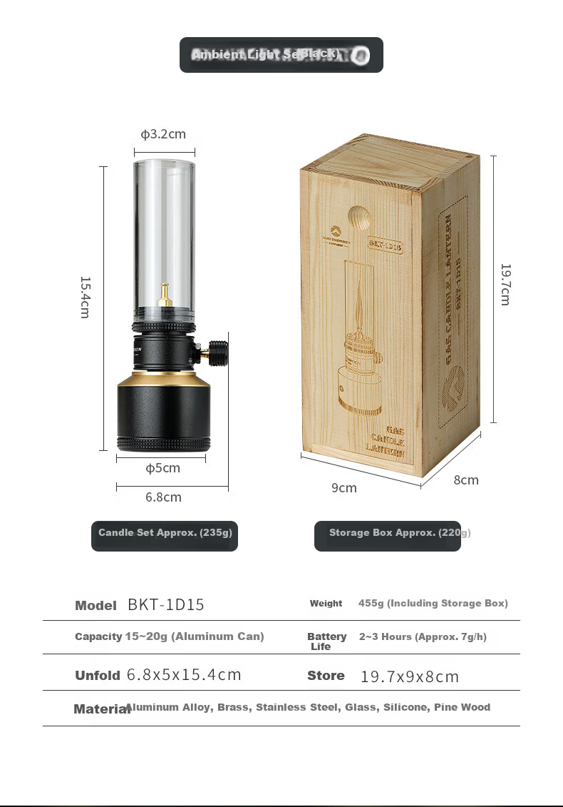 Keman Camping Atmosphere Gas Lantern Outdoor Lighting Candle Lamp Vintage Flat Gas Romantic Candlelight T-1 2