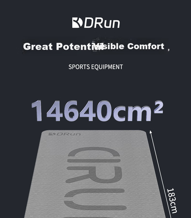 Dianrun Rubber TPE Sit-Up Training Mat Assessment Pad, Sit-Up Mat for Exercise And Fitness, Gray, 6mm Thick, Jingcang Warehouse 16