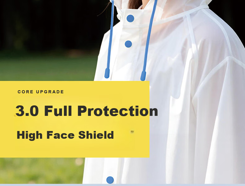 Yucheng 2026 New Disposable Children's Raincoat for Primary School Students with Backpack Slot, Long Thickened Portable Travel Raincoat 4