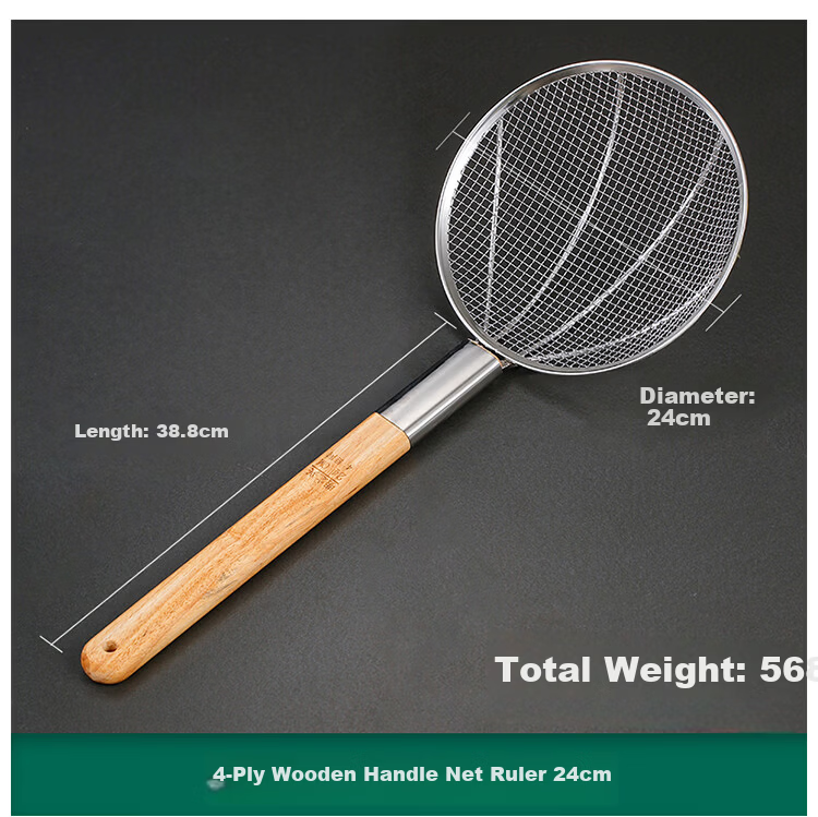 Oluoti Fine Mesh Skimmer 30 Mesh 28cm Filter Strainer Ladle Kitchen Commercial Deep Frying Skimmer 12