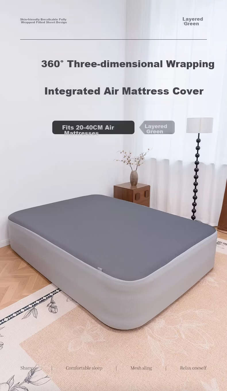 Shanyue Fitted Inflatable Mattress Cover Portable Outdoor Camping Bed Sheet Dustproof Moistureproof Tent Bed Cover 1