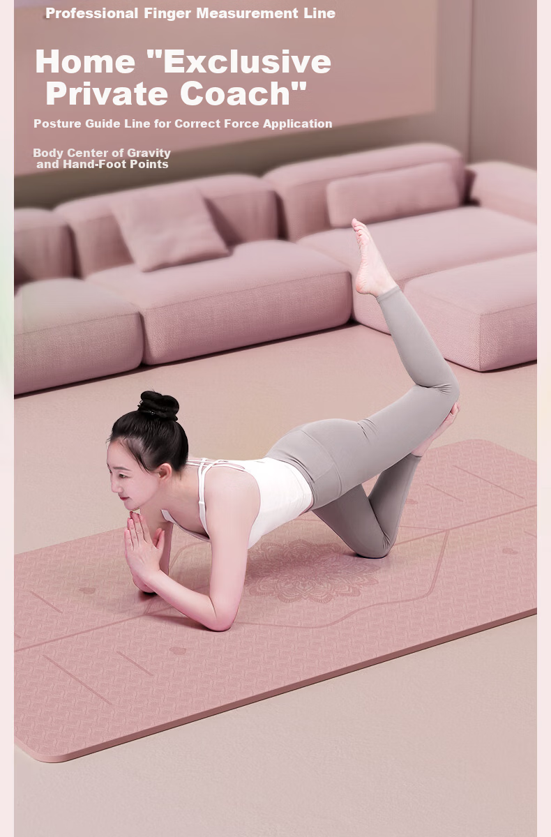 Paipu Beginner Yoga Mat TPE Shock Absorption Soundproof Non-Slip Home Exercise Fitness Mat for Women 10