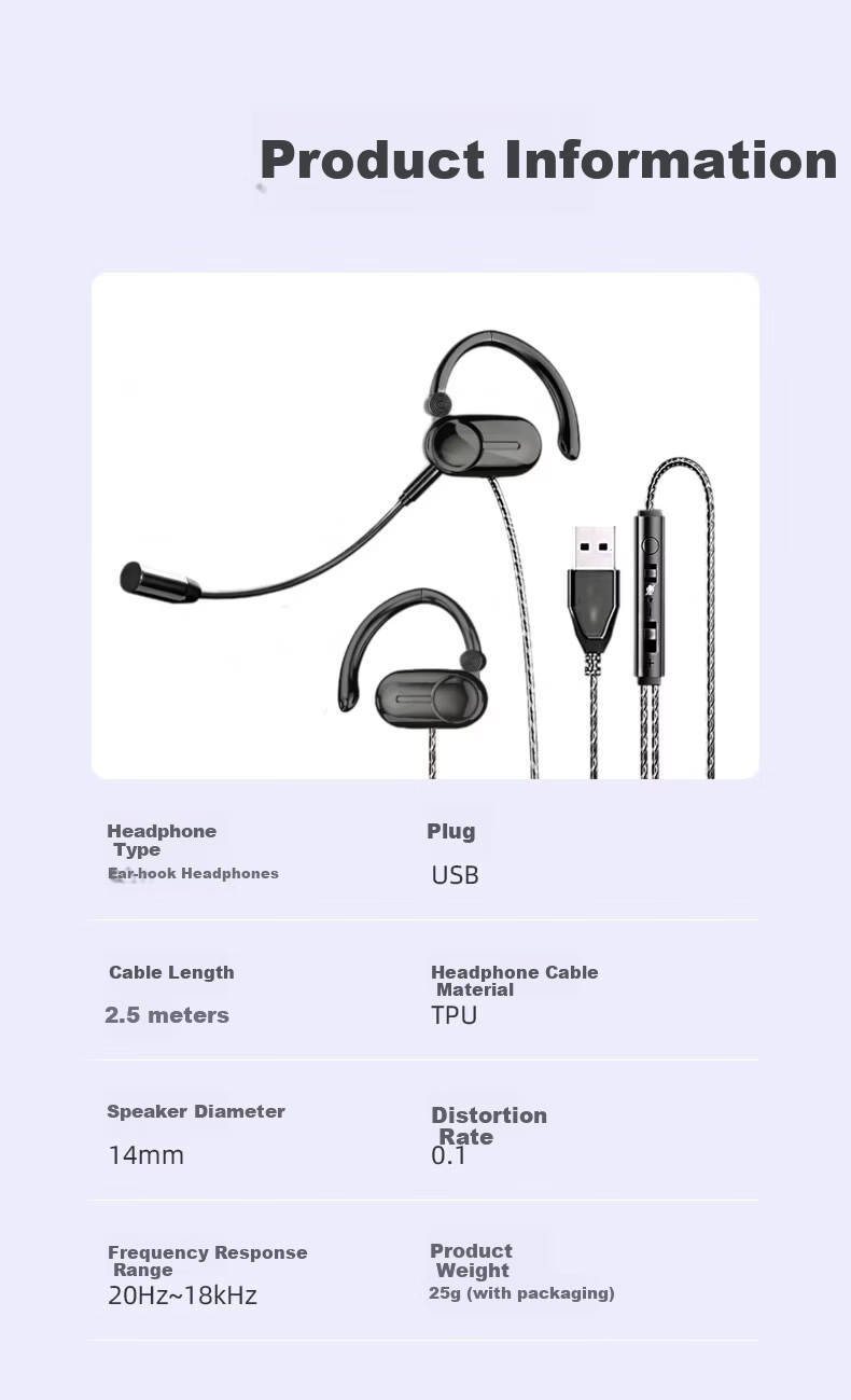 EZHK Call Center Headset Noise Cancelling Microphone USB 3.5mm for Laptop Desktop Customer Service 8