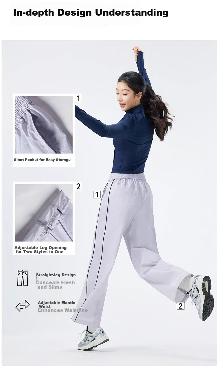 CAMEL Women's Quick-Dry Pants 2026 Summer New Cool Breathable Straight Slim Outdoor Hiking Casual Sports Pants 5013 12