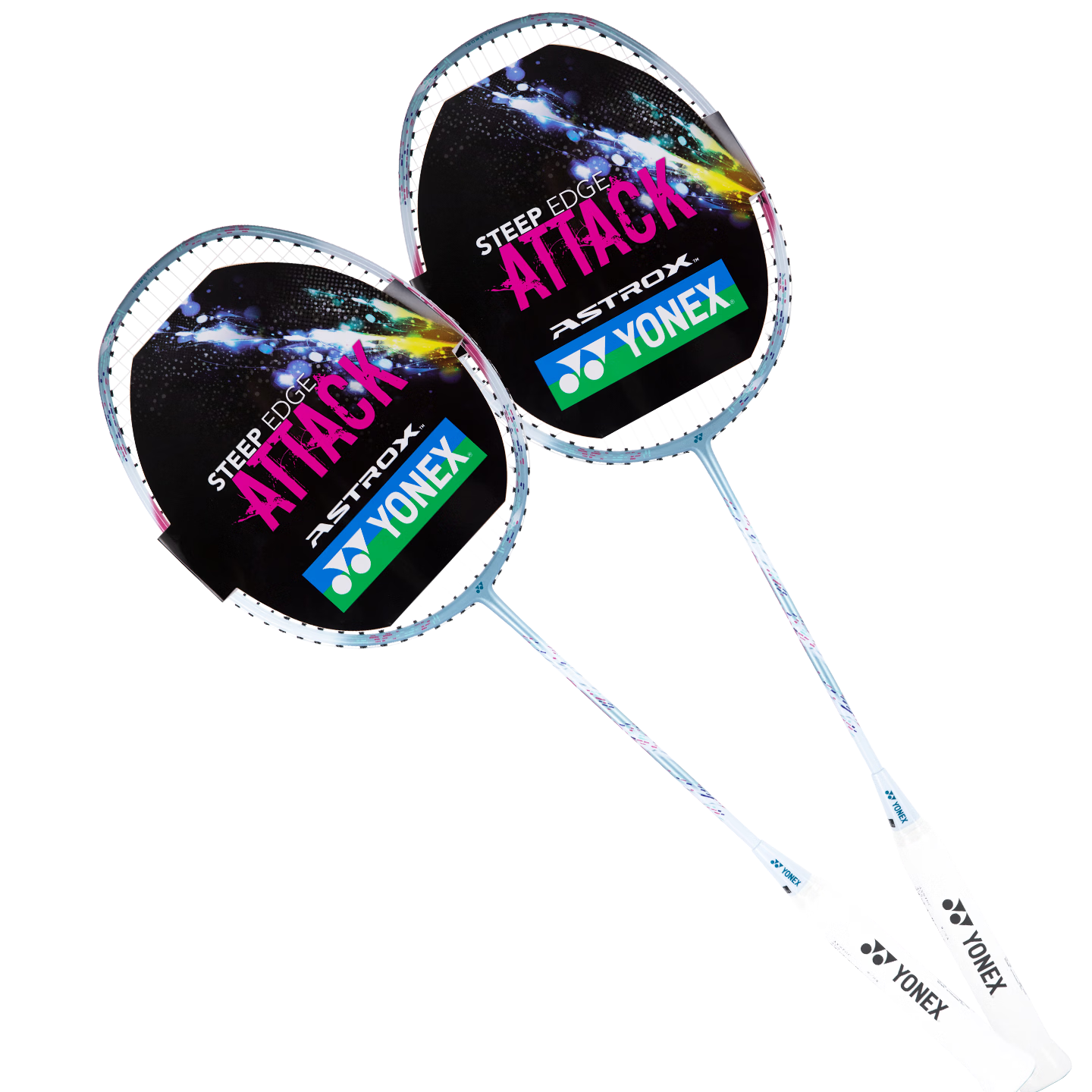 YONEX AX8T Pearl Blue Full Carbon Lightweight High Tension Powerful Offensive Badminton Racket 4U5 Pre-Strung with Grip (Pair)