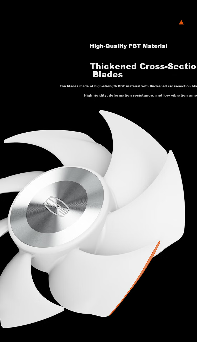 PCCOOLER Curved Blade F5T120 White 12cm Case Fan (PWM Daisy Chain/Double Ball Bearings/Includes 4 Locking Screws) 5