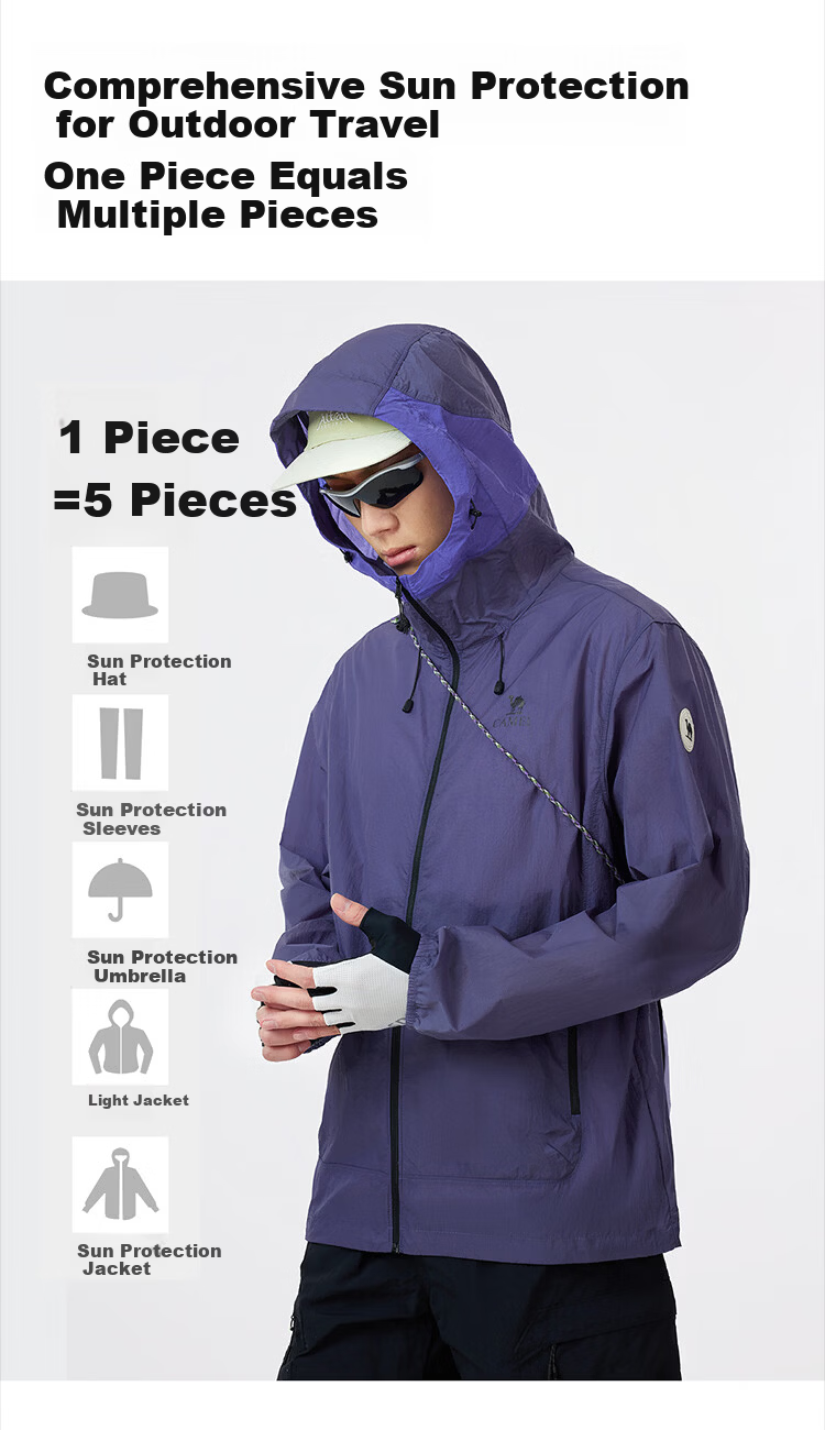CAMEL Outdoor Sun Protection Jacket 2026 Spring Summer New Unisex Cooling Water-Repellent Sunproof Coat (Li Keyi Same Style) 7