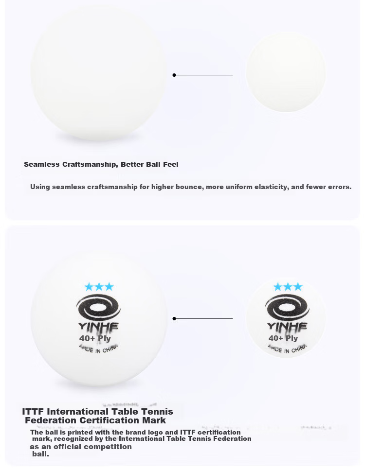 Galaxy Table Tennis Balls Blue Three-Star Seamless 40+ New Material Platinum 3-Star Ping Pong Balls Pack of 6 6