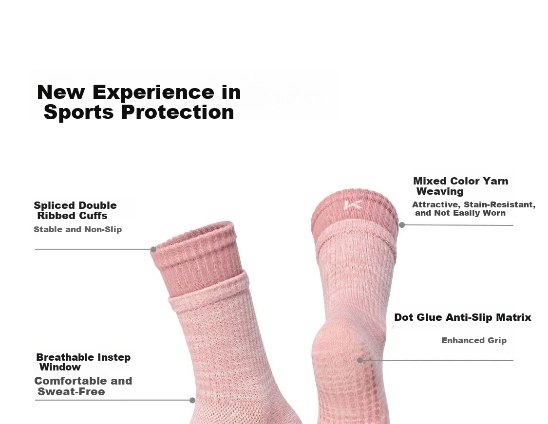Keep Spliced Mid-Calf Five-Toe Yoga Socks Light Tea Brown One Size Fits 35-39 3