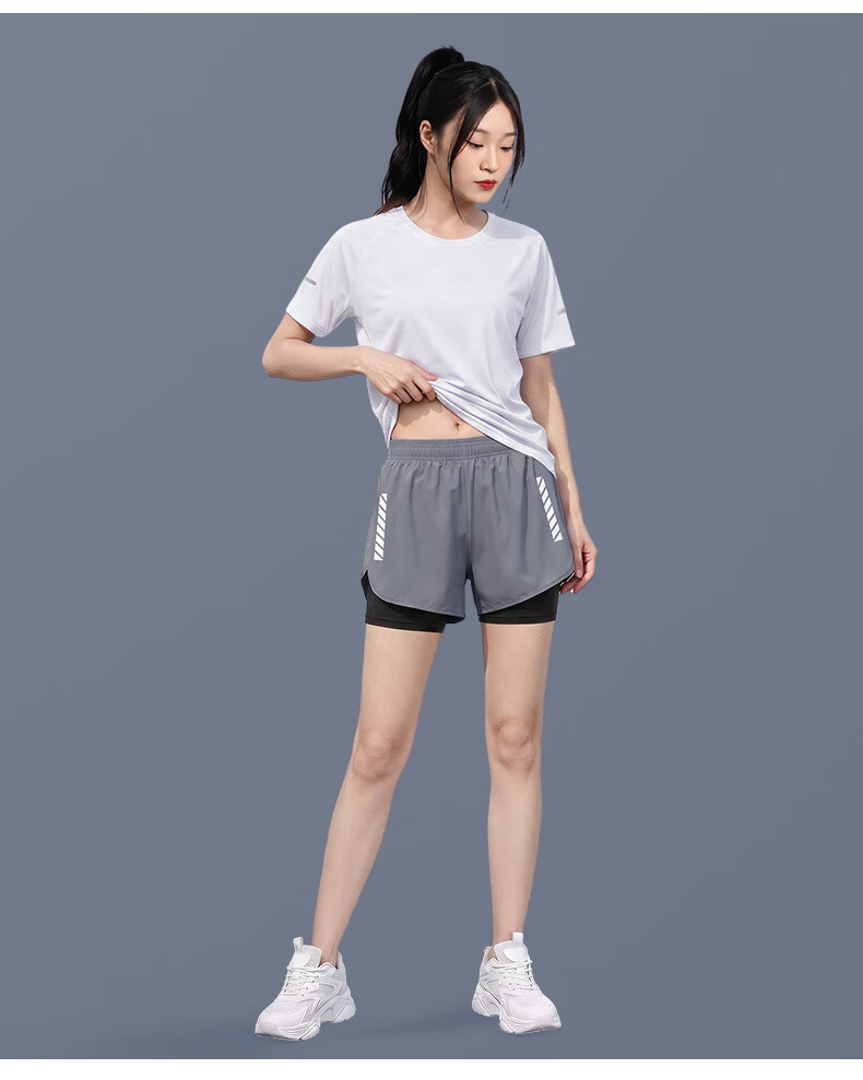 BURUITE Women's Summer Lightweight Quick-Dry Sportswear Set Badminton Yoga Fitness Training Running Apparel 11