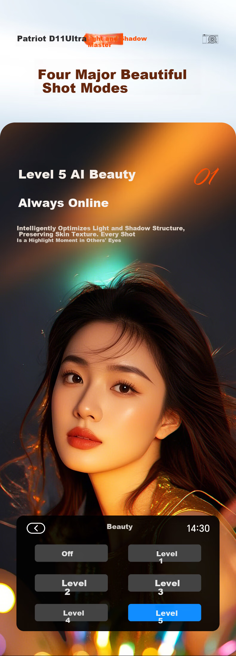 Patriot D11 Ultra Student Digital Camera Selfie Birthday Gift for Girls Entry-Level Mirrorless Alternative CCD White 128GB Children's Day Gift 13