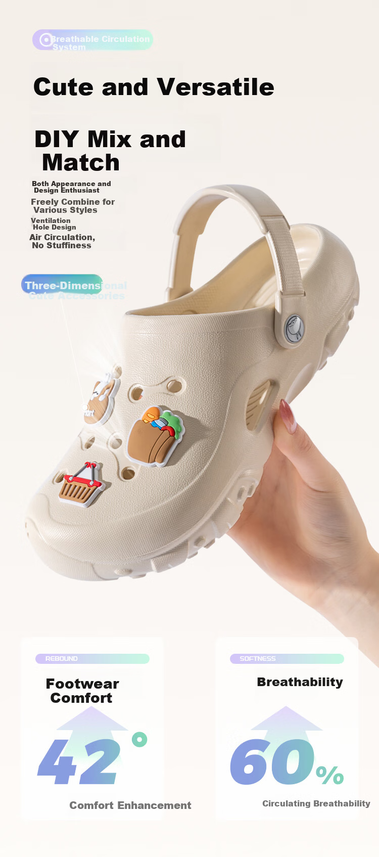MashiMaro Unisex Couple Outdoor Slip-On Clogs Non-Slip Soft Sole Travel Beach Sandals 3