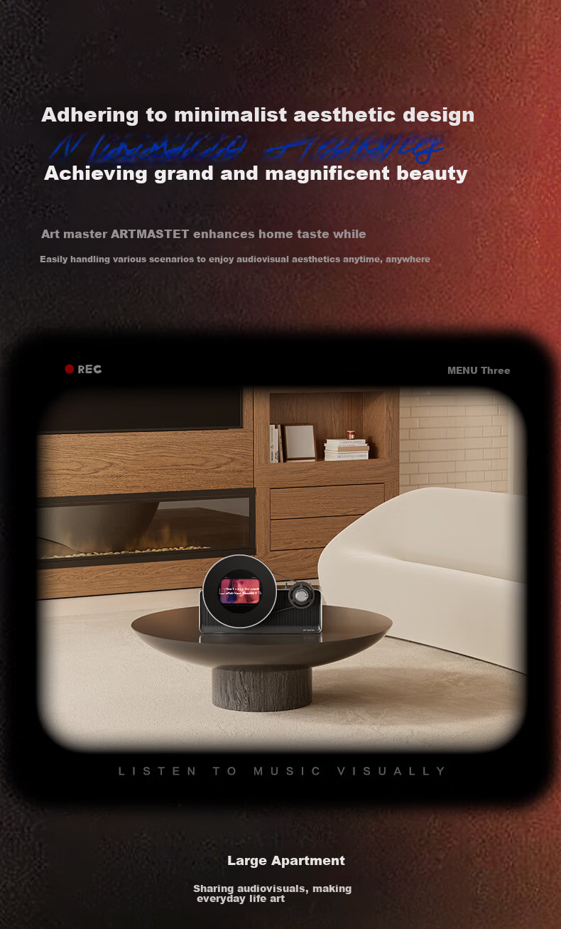 ART' MASTER Retro1 Album Vinyl Lyrics Speaker Bluetooth Desktop Speaker Home Living Room Bedroom Smart Birthday Gift 12
