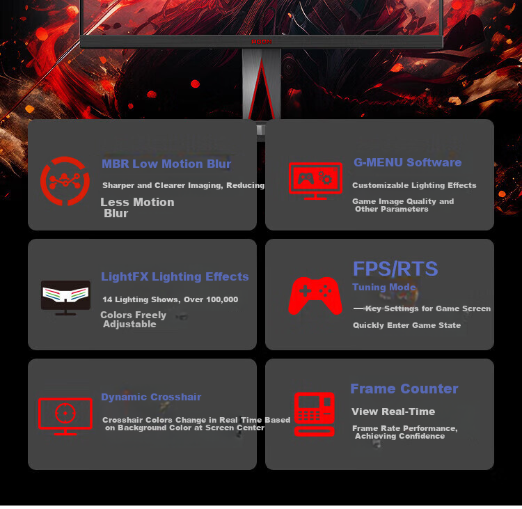 AOC Agon 27-inch 2K 260Hz Fast LCD 1ms GTG 10-bit HDR400 Rotatable Adjustable Stand Gaming Monitor AG275QZE 11