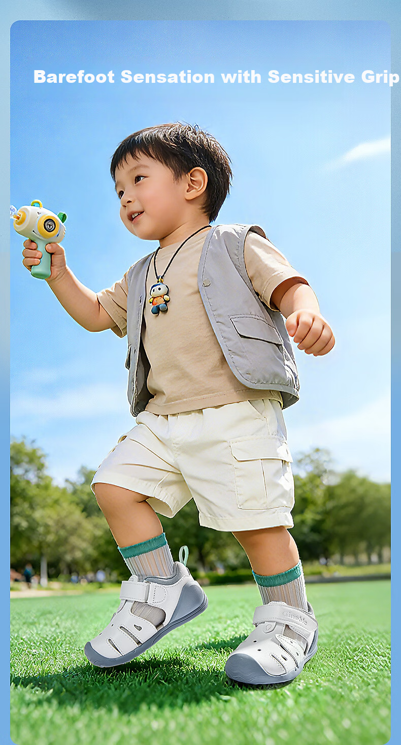 Ginoble Children's First Walking Shoes 2026 Summer New Breathable Sandals 0-1 Year Old Boys and Girls GB2553 7
